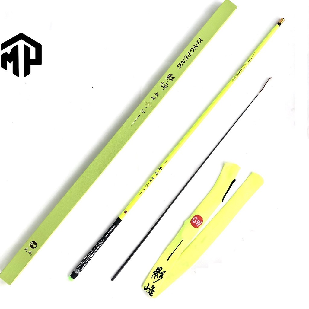 Cần câu tay GW , tặng kèm đọt cần , 3m6 - 4m5 - 5m4 Xanh Cốm hàng chuẩn y hìnhg