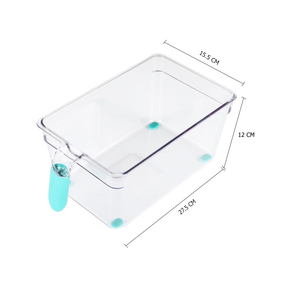 HomeBase KECH Hộp bảo quản tủ lạnh bằng nhựa có tay cầm W27.5xD15.5xH12cm