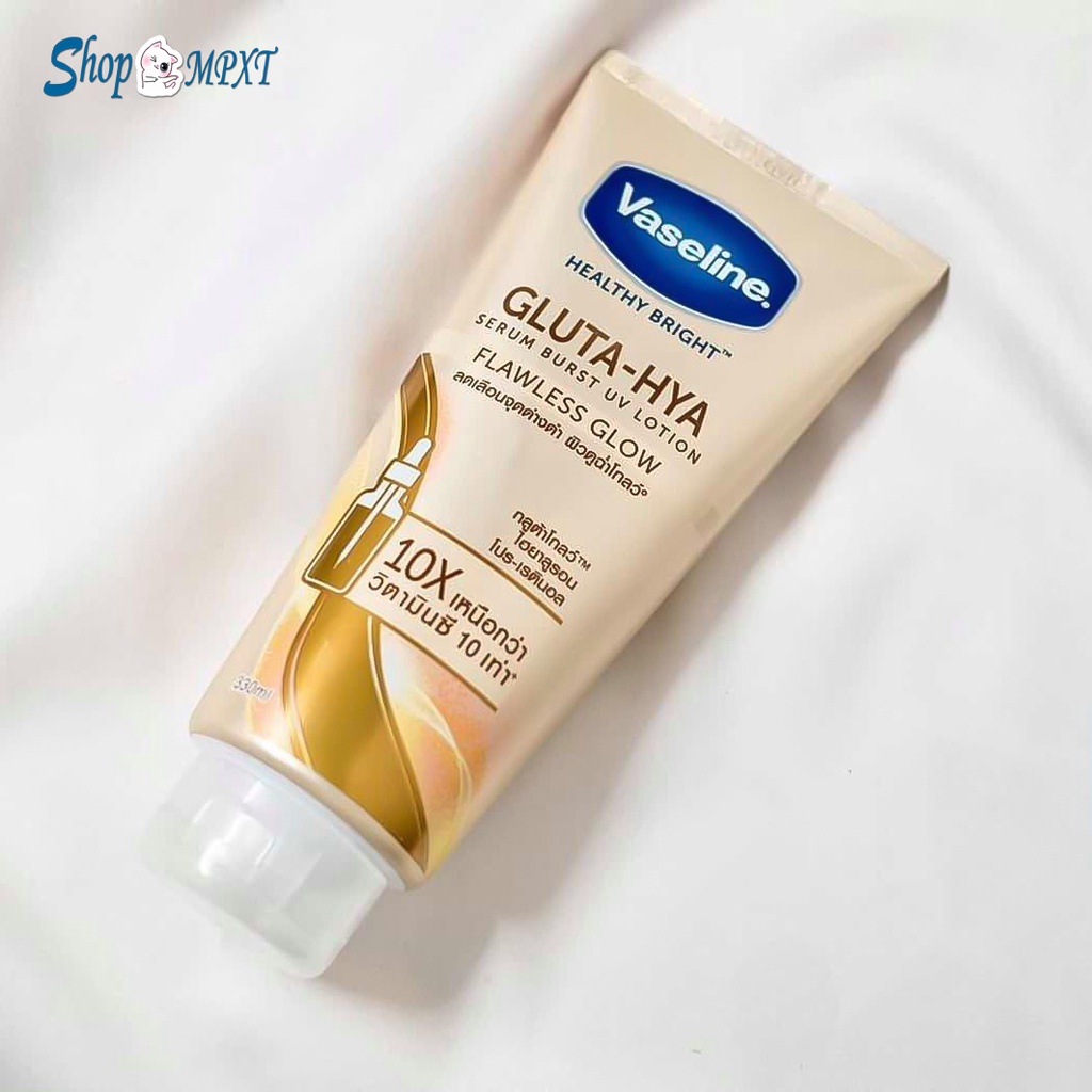 Sữa Dưỡng Thể Cấp Ẩm Trắng Sáng Da Chống Lão Hóa Vaseline Healthy Bright Gluta HYA Serum 10X Thái Lan