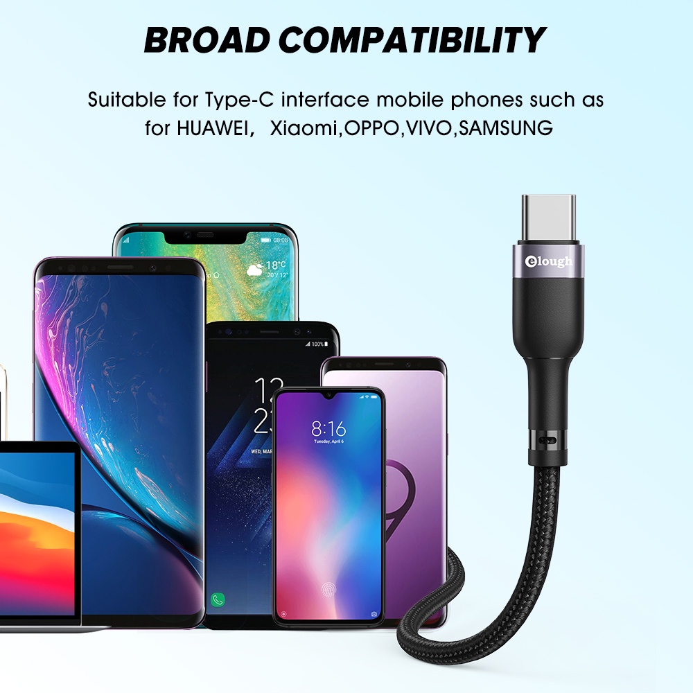 Dây cáp sạc nhanh USB Type C 3A cho điện thoại Xiaomi Samsung