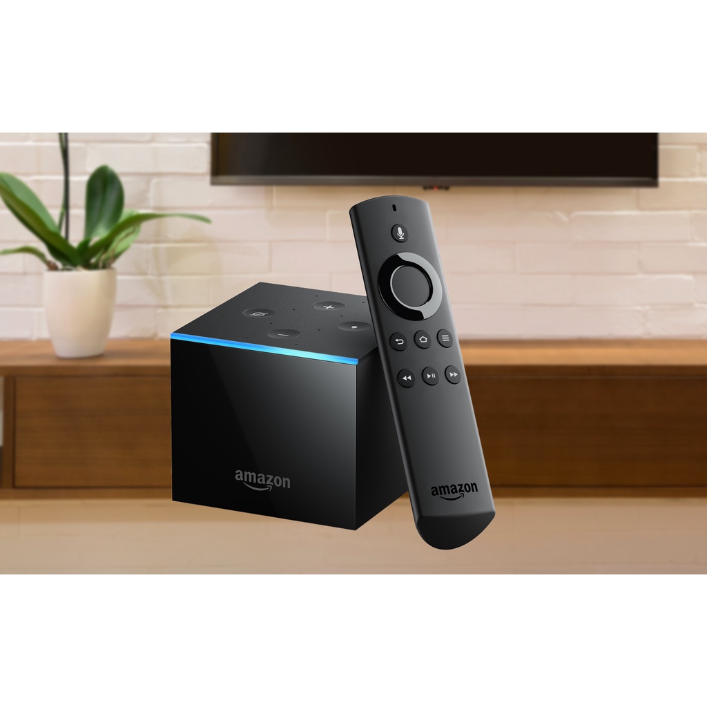 Thiết Bị Amazon Fire Cube TV Gen 2 Chất Lượng 4K Ultra HD Kèm Alexa Voice Remote Gen 3 - Hàng Chính Hãng