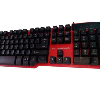 Bàn phím giả cơ Motospeed K68 (Đỏ đen)