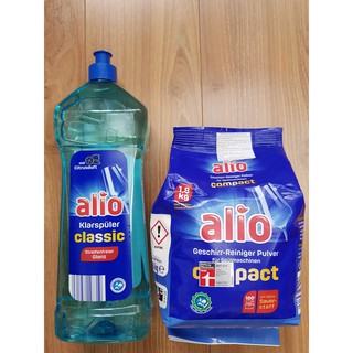 Combo Bột rửa bát Alio 1.5KG + Nước bóng Alio 1000ml