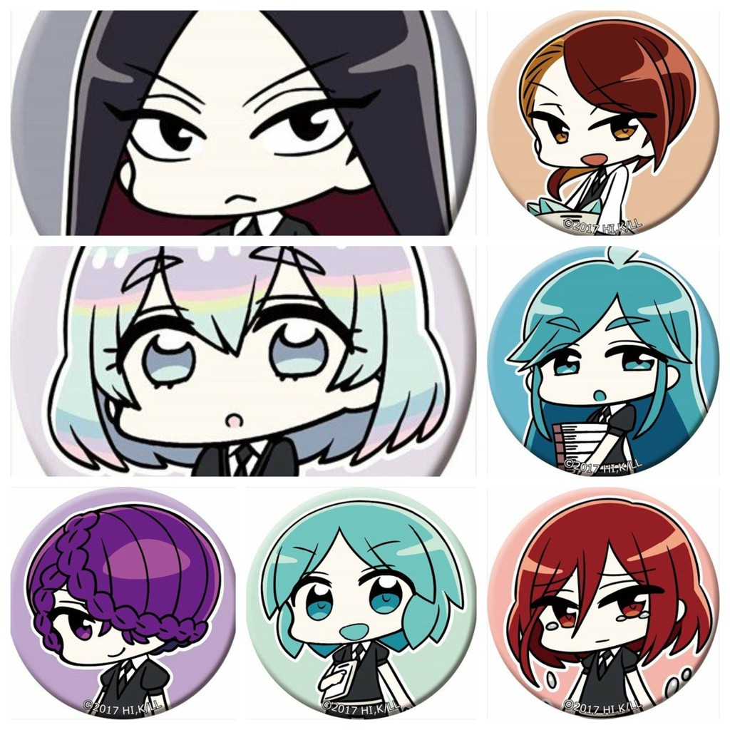 Huy hiệu IN HÌNH Houseki no Kuni Vùng đất của chiến binh bảo ngọc anime chibi dễ thương tiện lợi