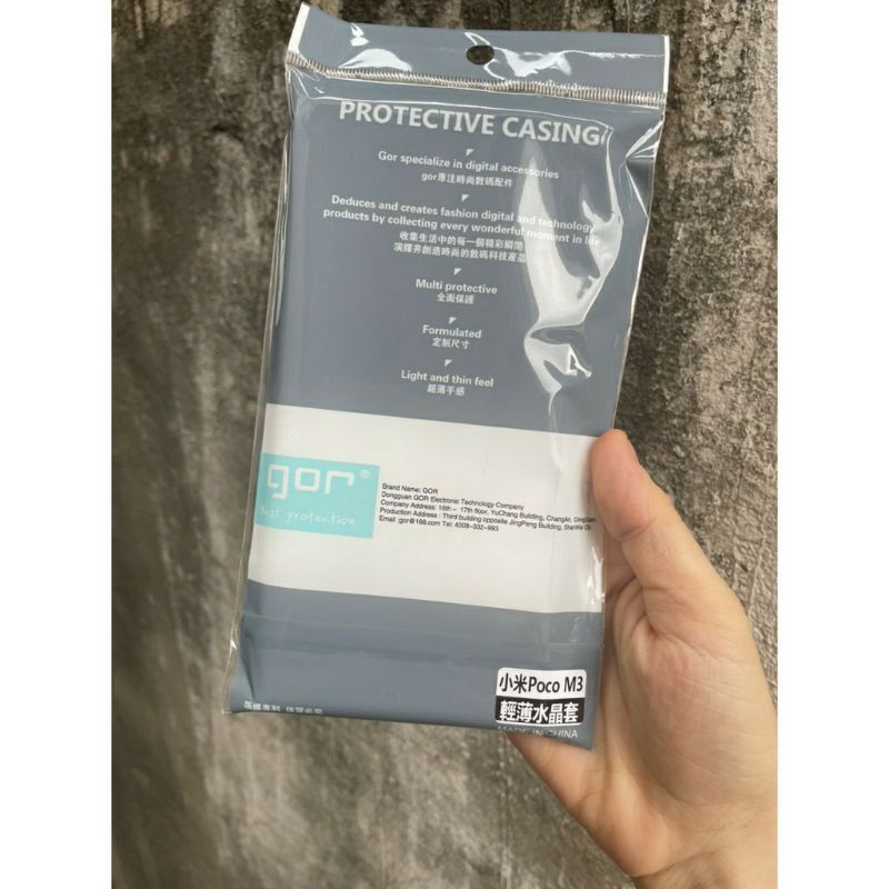 Ốp lưng silicon Xiaomi Poco M3 trong suốt chính hãng GOR