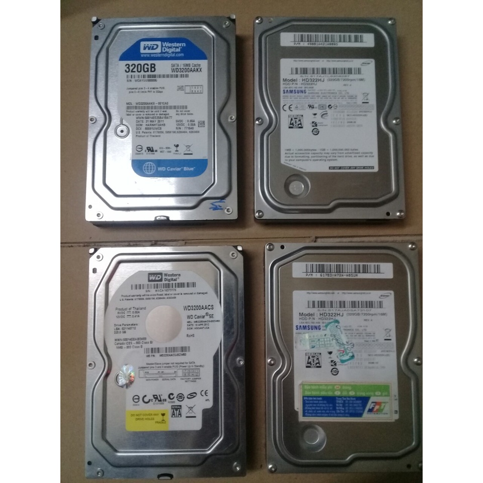Ổ cứng HDD 3.5in 320Gb SATA 2 SATA 3 dùng cho PC tặng kèm cáp sata
