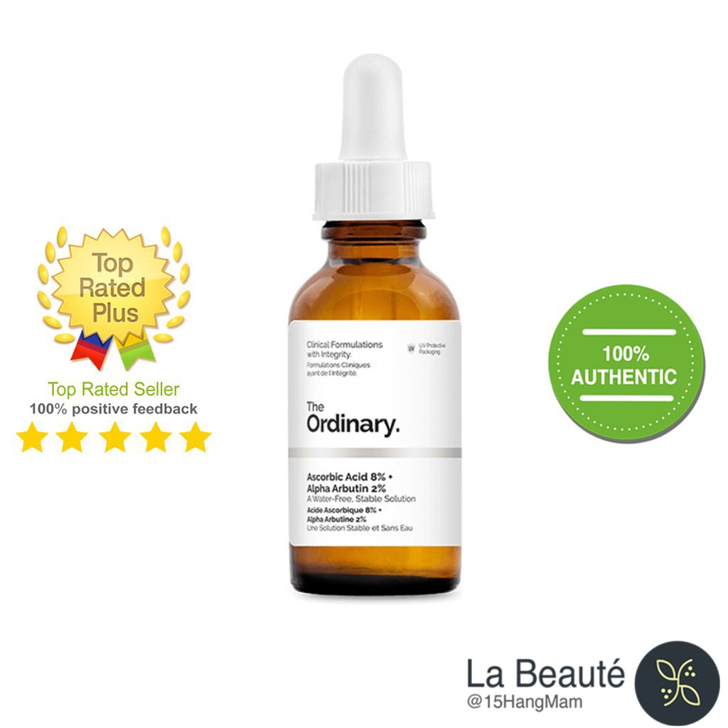 The Ordinary Ascorbic Acid 8% + Alpha Arbutin 2% 30ml  - Tinh Chất Làm Sáng Da Mờ Thâm Nám