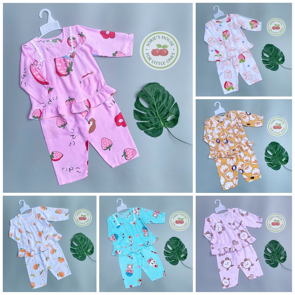 Bộ tole/bộ lanh DÀI mặc nhà bé gái