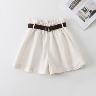 Quần shorts thô cạp cao nữ