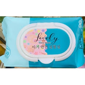 Khăn Ướt Không Mùi Lovely An Toàn Cho Trẻ Sơ Sinh Và Trẻ Nhỏ 150 tờ