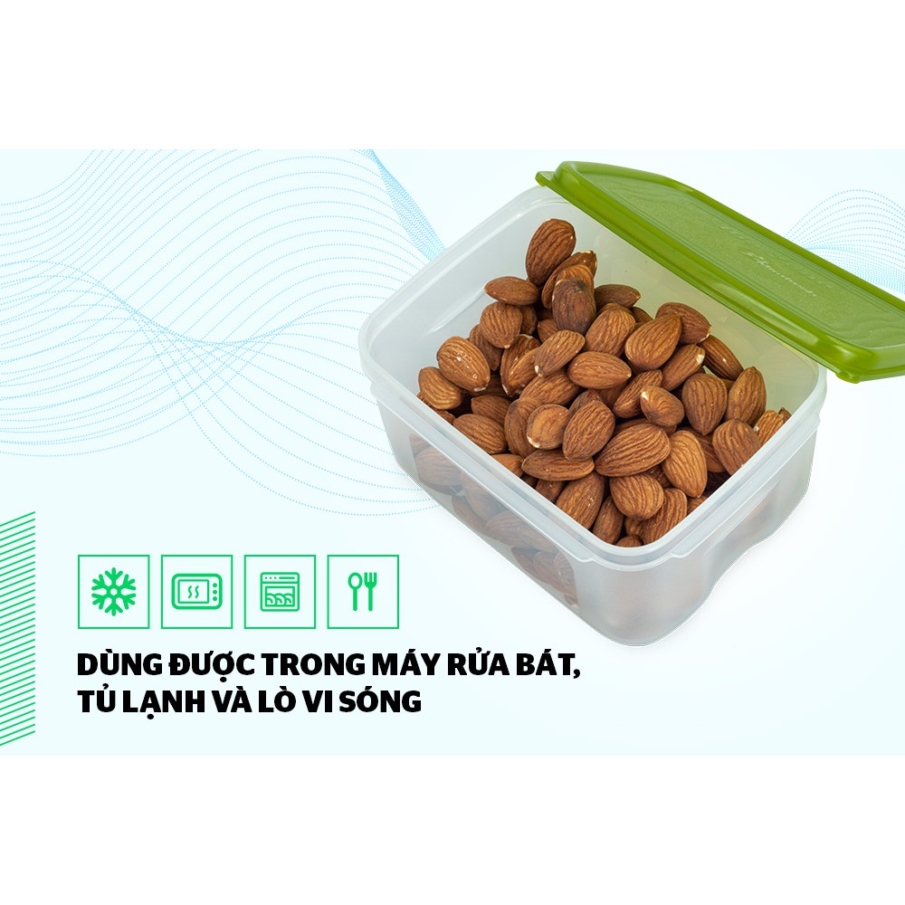 Hộp bảo quản thực phẩm khô BioZone 500ml KB-DR500P ( nhựa sạch Hàn Quốc)