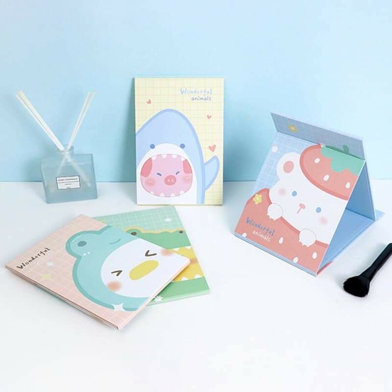 Gương Gấp Để Bàn Dễ Thương Cute Trang Điểm Mang Theo Tiện Lợi Nhiều Kích Thước