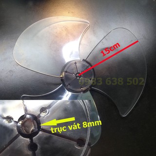 Cánh quạt bàn nhựa trong có trục vát 1 bên