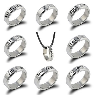 Nhẫn inox khắc tên thành viên nhóm nhạc BTS