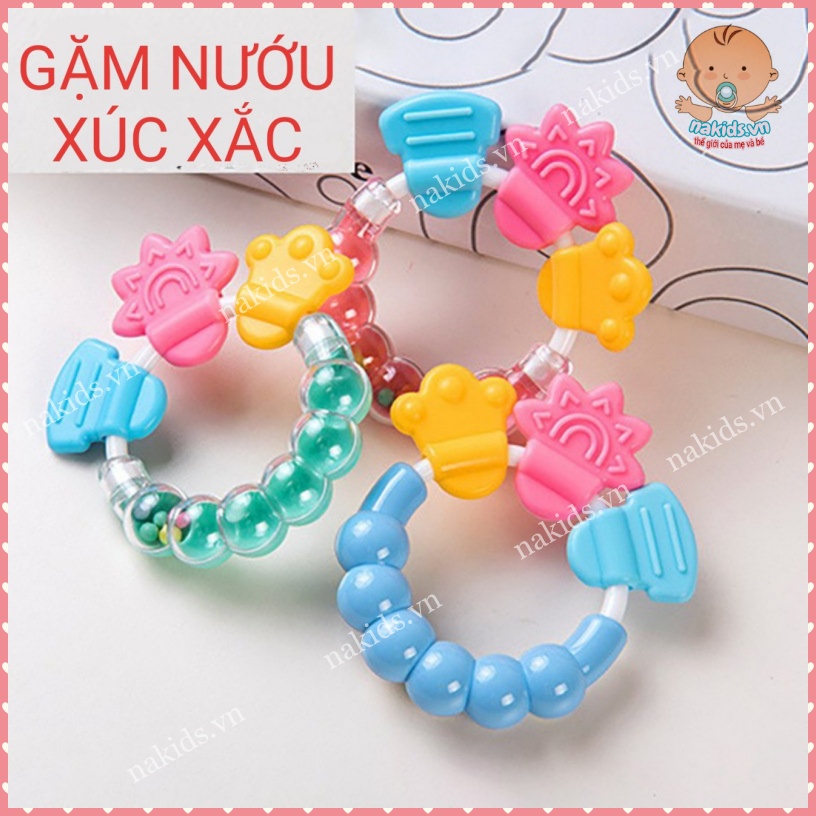 Gặm Nướu Silicon Cao Cấp Có Tay Cầm Lục Lạc Xúc Xắc Đồ Chơi Cho Bé - MS14