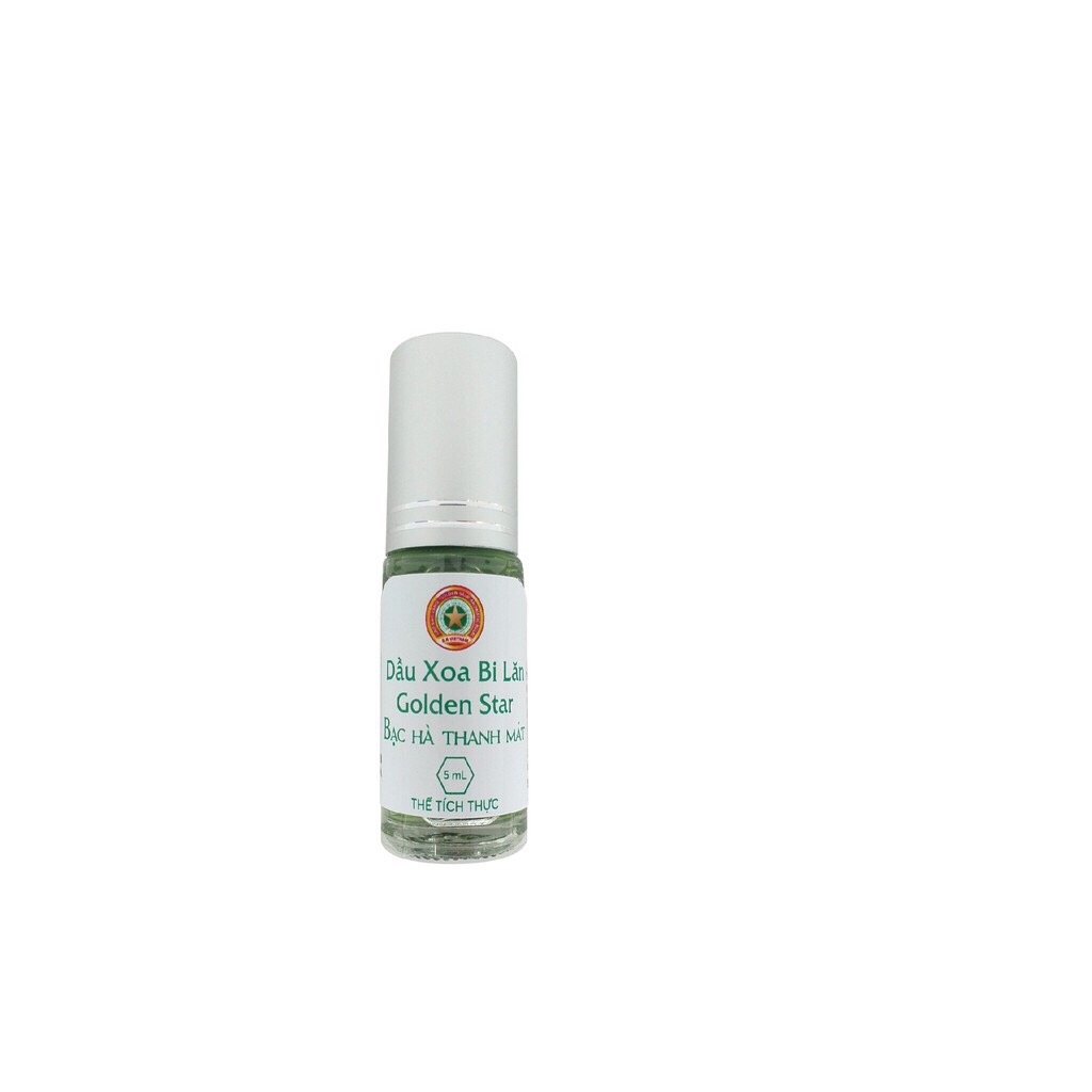 Dầu xoa bi lăn Golden Star 5ml - Hương thảo và bạc hà, combo 2 chai