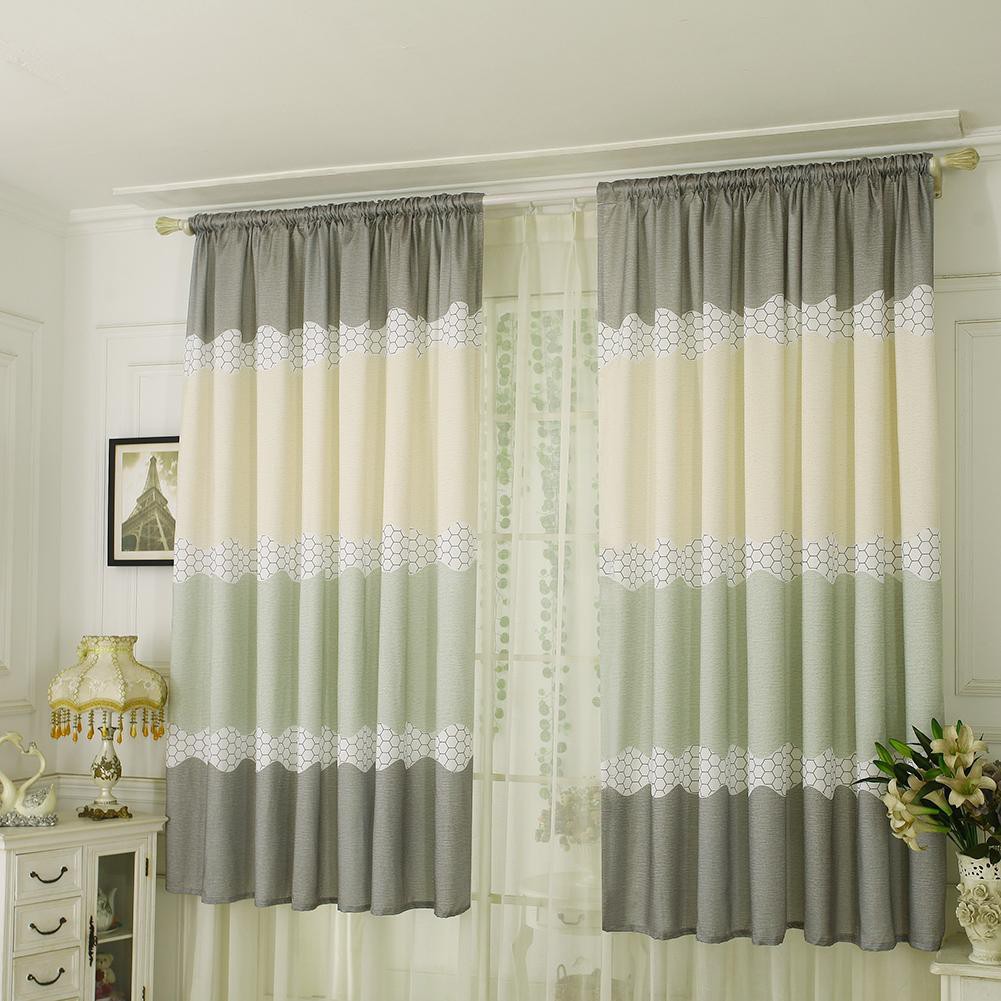 Rèm cửa sổ họa tiết trang nhã cho nhà ở kèm móc treo tiện lợi