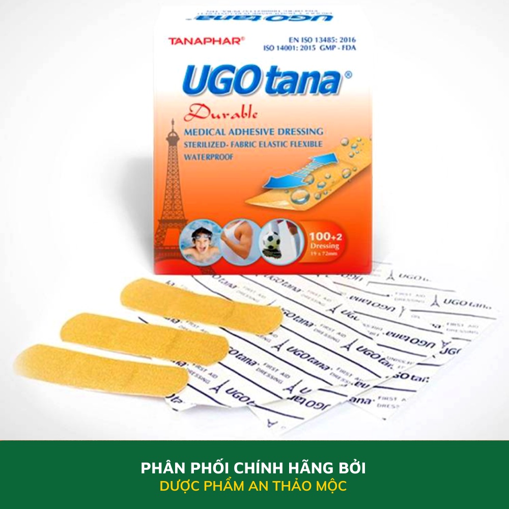 Băng dán cá nhân y tế TANAPHAR Ugotana bảo vệ vết trầy xước rách da hiệu quả không thấm nước độ dính cao