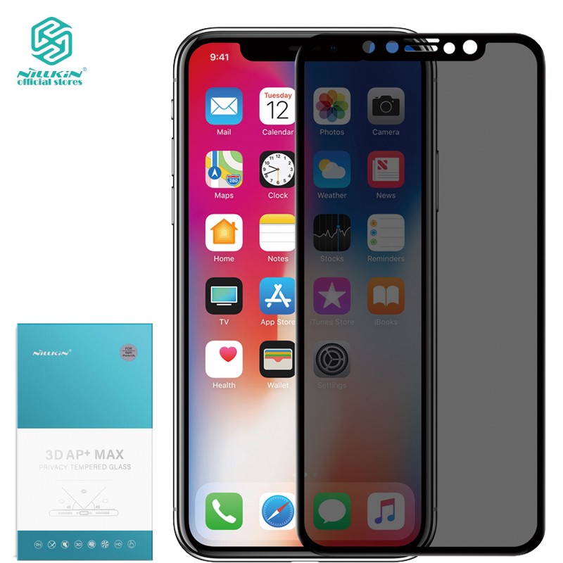 Kính Cường Lực Điện Thoại NILLKIN 3D AP+Max Cho iPhone Xs Chống Nhìn Trộm