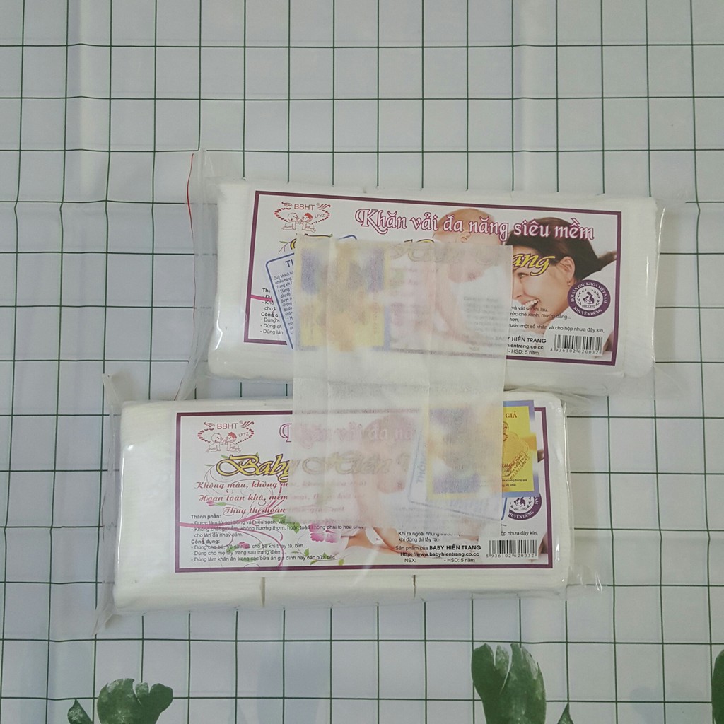 Combo 6 gói khăn vải khô đa năng Baby Hiền Trang (~230g/gói)