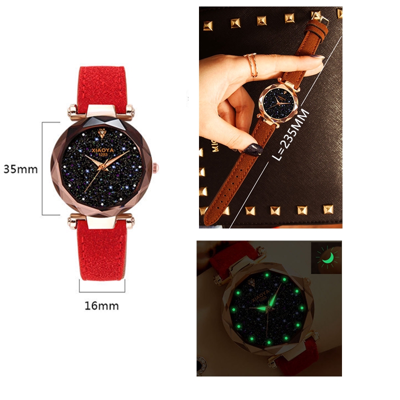 Đồng Hồ XIAOYA 1283 Thiết Kế Dây Da Tinh Tế Cho Nữ