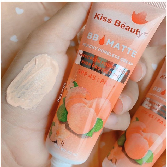 Kem Nền BB Che Khuyết Điểm Matte đào Kiss Beauty Chống Nắng SPF 45/PA+++  zoha | BigBuy360 - bigbuy360.vn