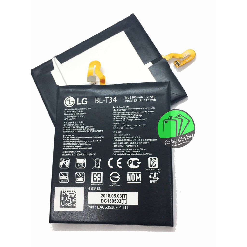 Pin LG V30 (BL-T34) dung lượng 3300mAh, Chính Hãng - Bảo hành 2 năm