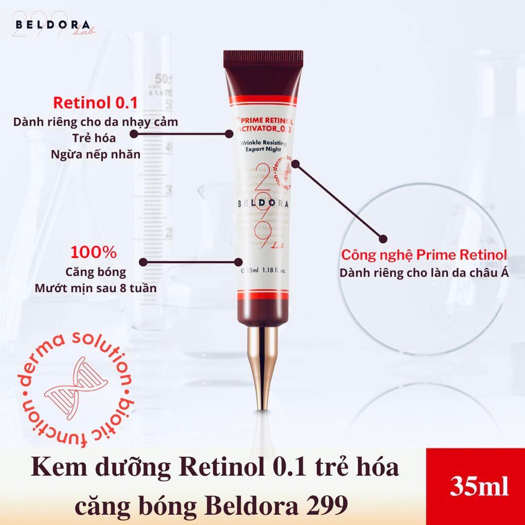 Kem dưỡng Retinol Beldora 299 Prime chống lão hóa, ngăn ngừa nếp nhăn 35ml