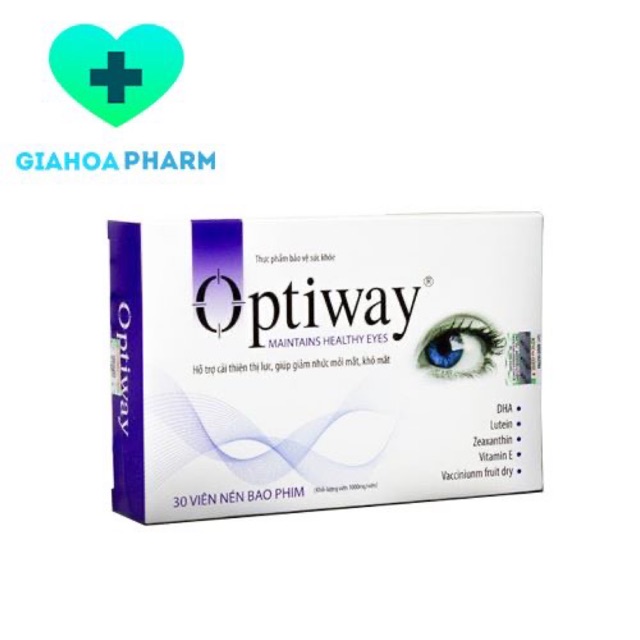 Optiway - Viên uống giảm mỏi mắt, khô mắt, hỗ trợ cải thiện thị lực