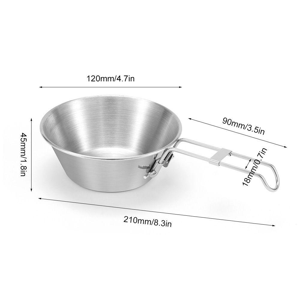 Tô Inox Có Tay Cầm Có Thể Gấp Gọn Tiện Dụng Mang Đi Cắm Trại