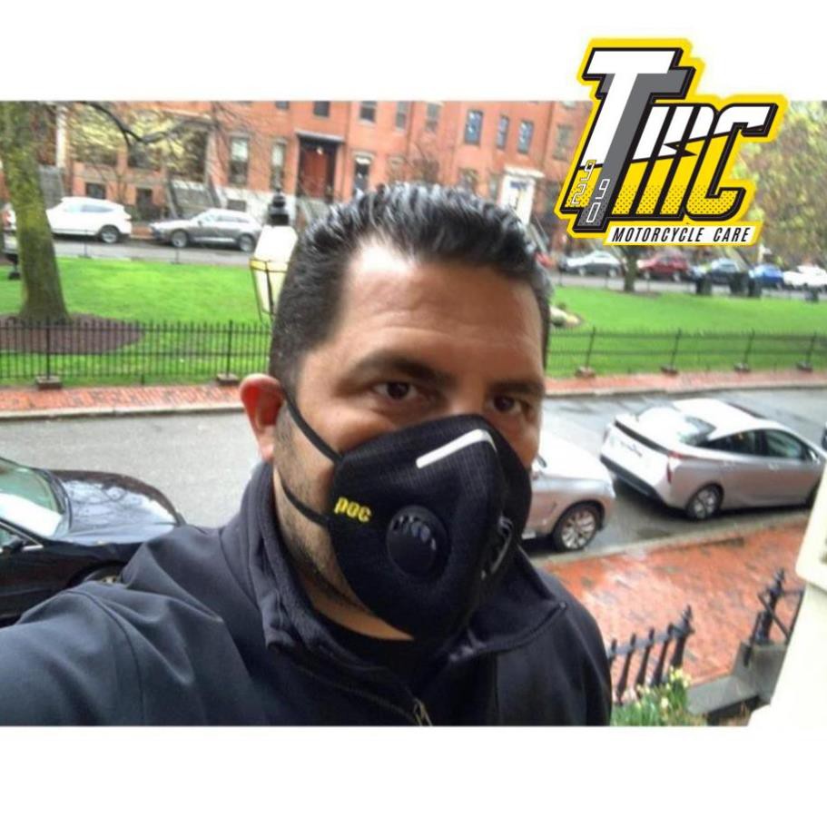 Khẩu Trang Than Hoạt Tính chống bụi mịn POC Tặng Kèm 2 Lưới Lọc