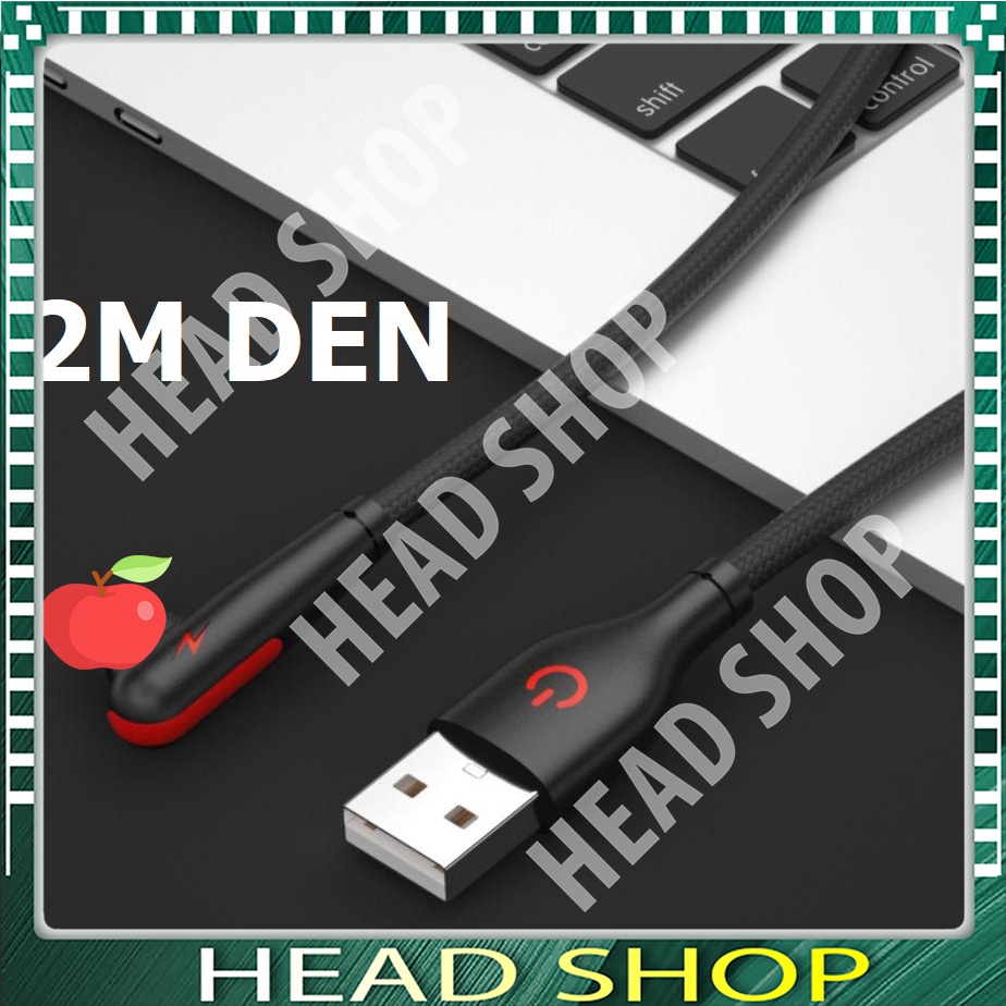 Cáp Sạc Nhanh cho điện thoại táo 90 Độ 3a chữ L 1m 2m mã 90 độ HEAD SHOP