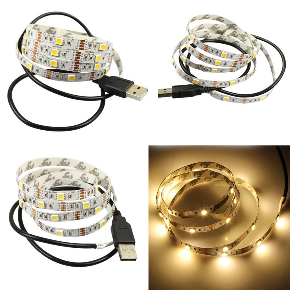 Dây Đèn Led Usb Dài 1m Dùng Trang Trí Phông Nền Tv Diy