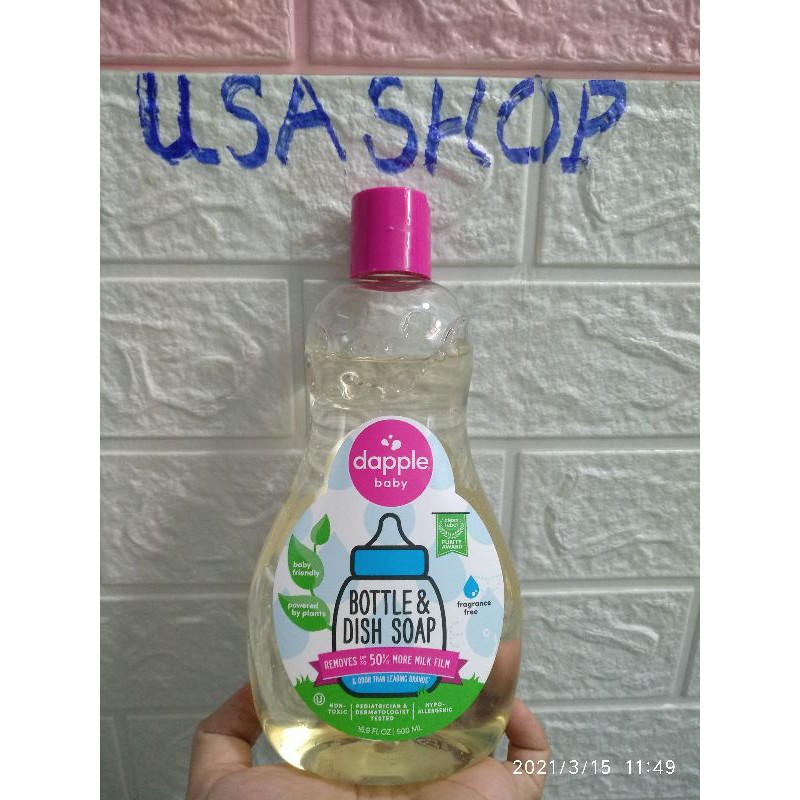 Nước rửa bình sữa Dapple không mùi 500ml