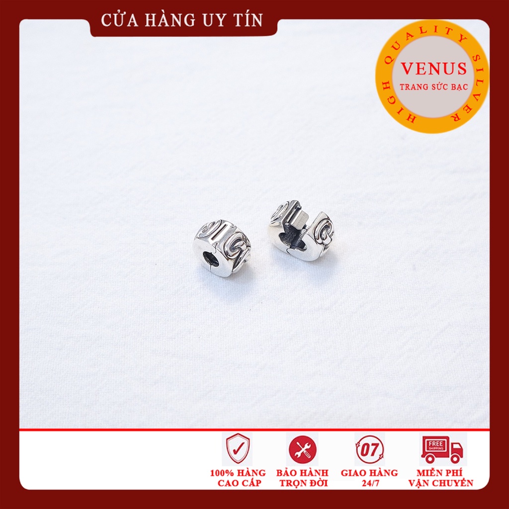 [Charm bạc 925 cao cấp] Charm clip bấm đá màu- Mã sản phẩm VENUSC7