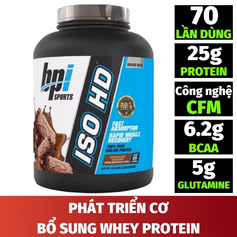 Sữa Tăng Cơ, Phát Triển Cơ, Bổ Sung Whey Protein, Iso HD