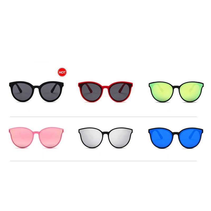 Kính Mát Hình Oval Chống Tia UV Thời Trang Dành Cho Bé Trai Và Bé Gái