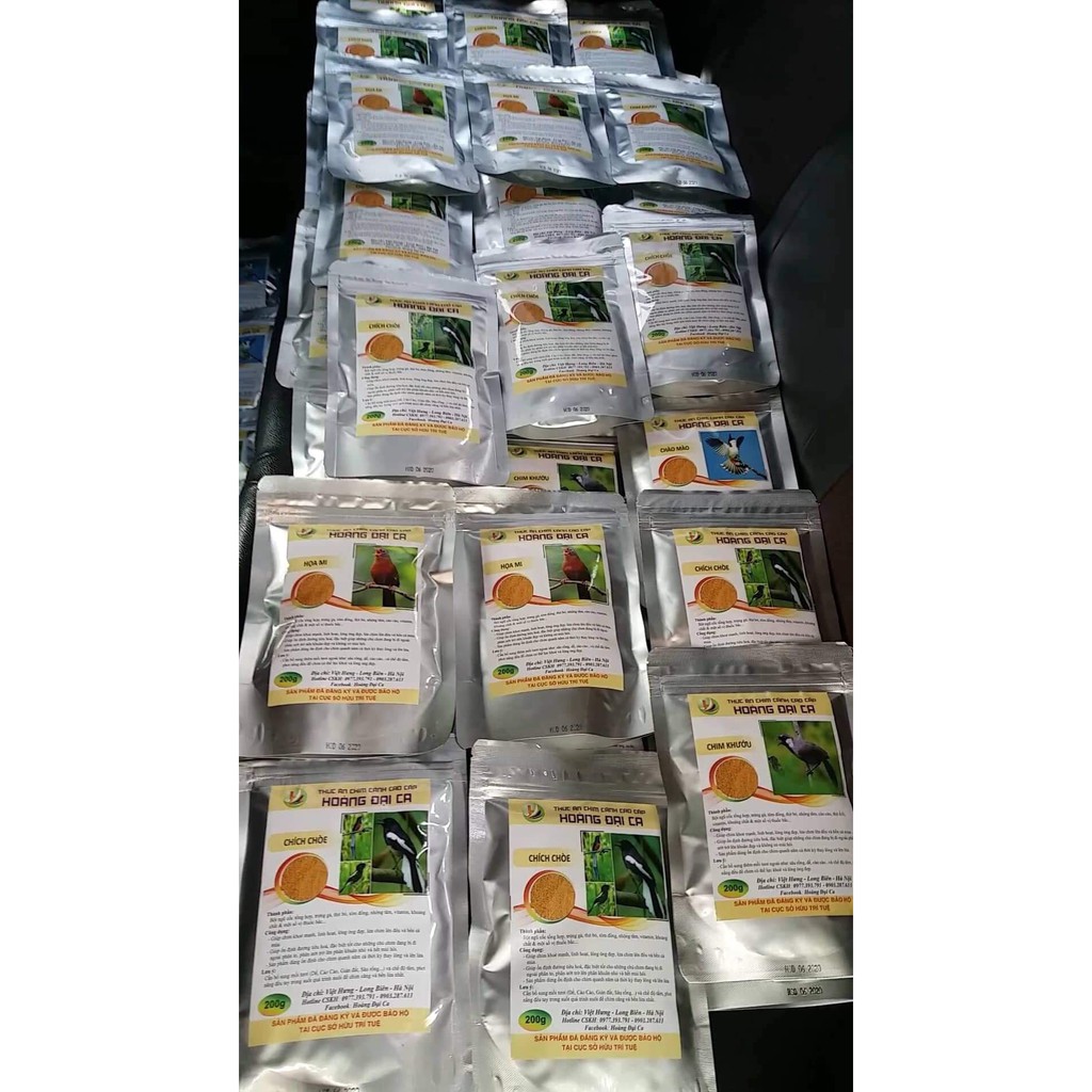 Cám Chim Chào Mào Hoàng Đại Ca Comboo 5,10 Gói Cám Chim Chất và Mát giúp Chim chơi bền hơn, tiết kiệm hơn