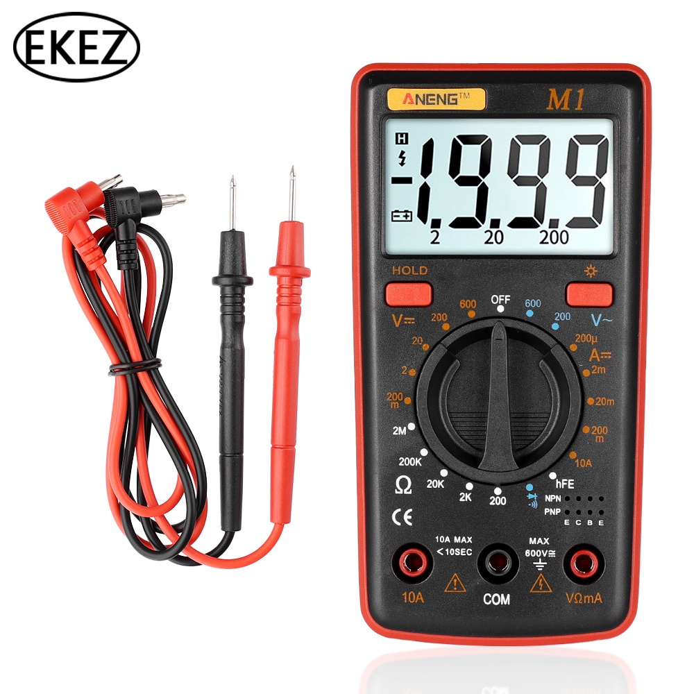 Đồng hồ vạn năng kỹ thuật số EKEZ NCV - INTL màn hình LCD đo điện năng điện áp biến trở dòng điện