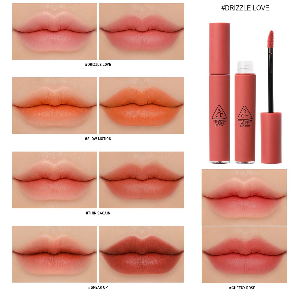 Son kem lì 3ce Velvet Lip Tint ,son kem mẫu mới 2021