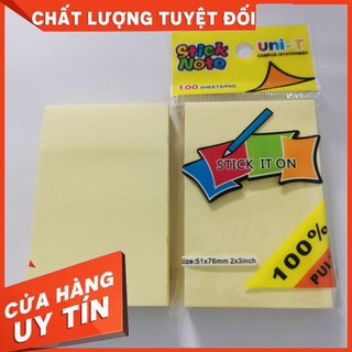 Giấy ghi chú note vàng 3×2 uni – t