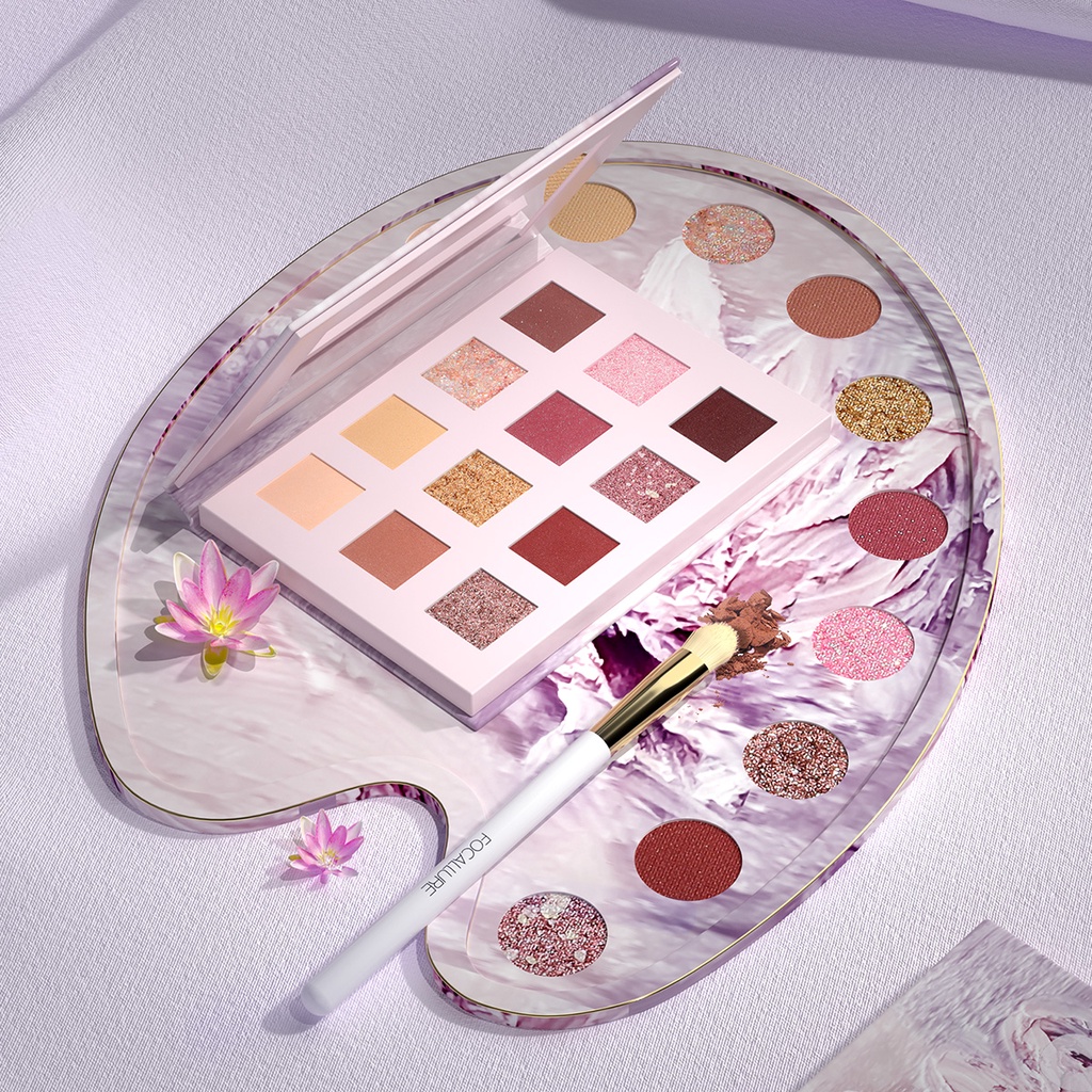 Focallure RomanticBloom Jasmine 12 shades eyeshadow palette Fine and smooth powder Matte Texture 15g | BigBuy360 - bigbuy360.vn
