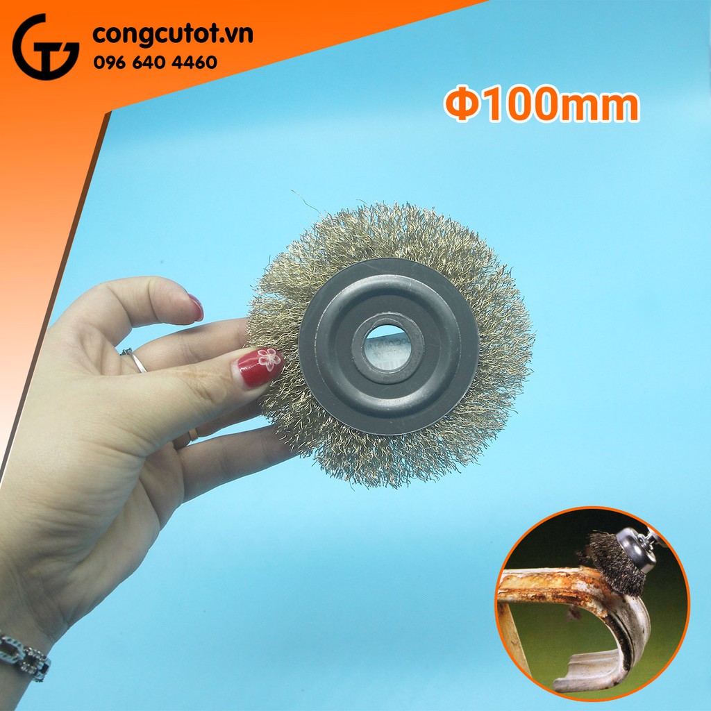 Bánh cước đánh rỉ sắt mạ đồng Φ100 Hệ inch