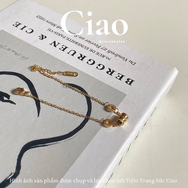 [NEW ITEMS] Vòng tay/ Lắc tay nữ titan không gỉ thiết kế hạt charm la mã Felicity Ciao