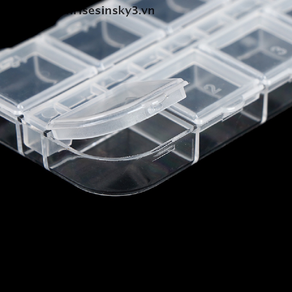 1 Hộp Nhựa 12 Ngăn Đựng Vật Dụng Làm Móng Nghệ Thuật