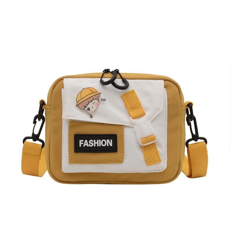 Túi Đeo Chéo Nhỏ Bằng Vải Canvas Phong Cách Phương Tây Đơn Giản Phong Cách Mới Cho Nữ