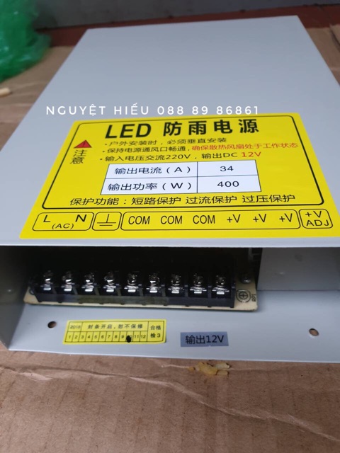 Nguồn chống nước ngoài trời 12V-30A