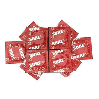 Bao Cao Su Gân Gai Sure Đỏ (Hộp 12 Cái)