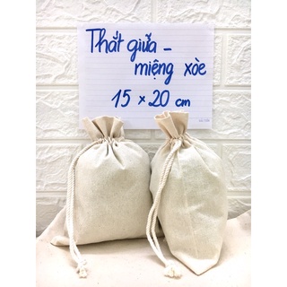 Sỉ set 10 túi vải dây rút giữa 15x20 cm