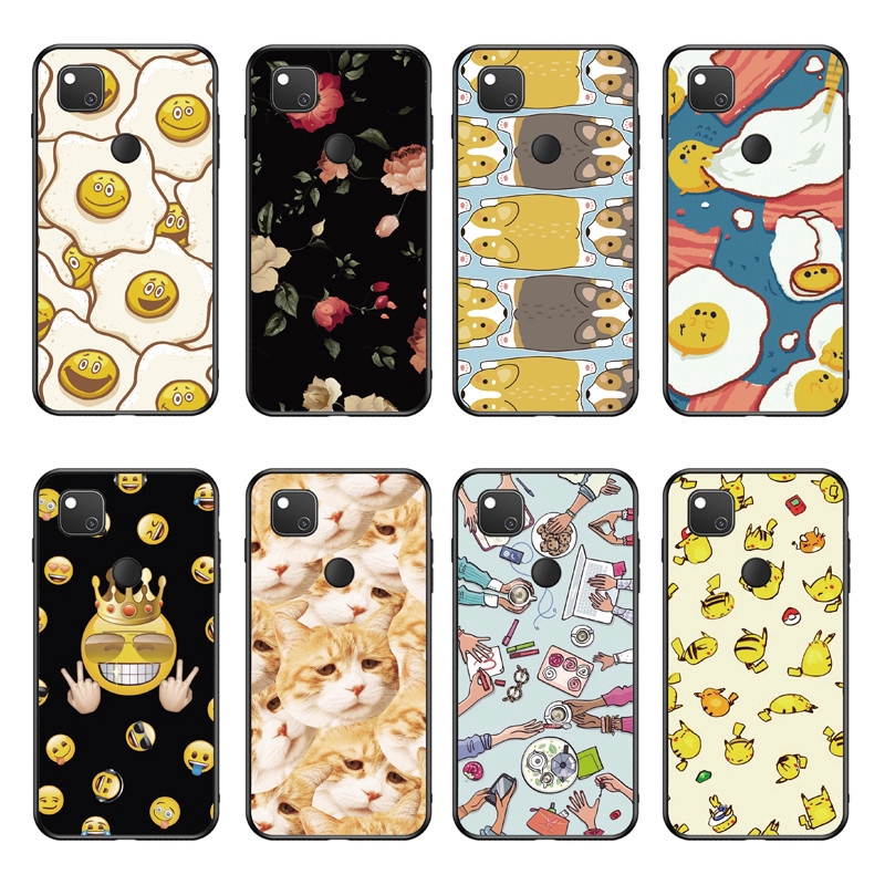 Ốp Điện Thoại TPU Mềm In Mặt Cười Hoạt Hình Cho Google Pixel 3A XL / Pixel 4 XL / Pixel 4A